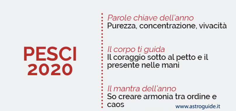 Oroscopo Pesci 2020