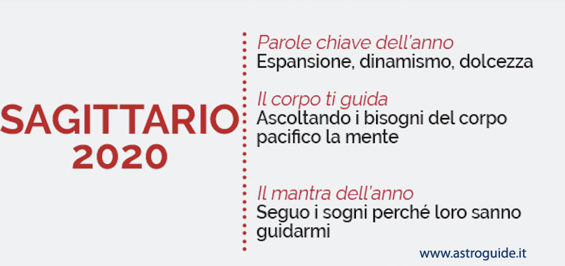 Oroscopo Sagittario 2020