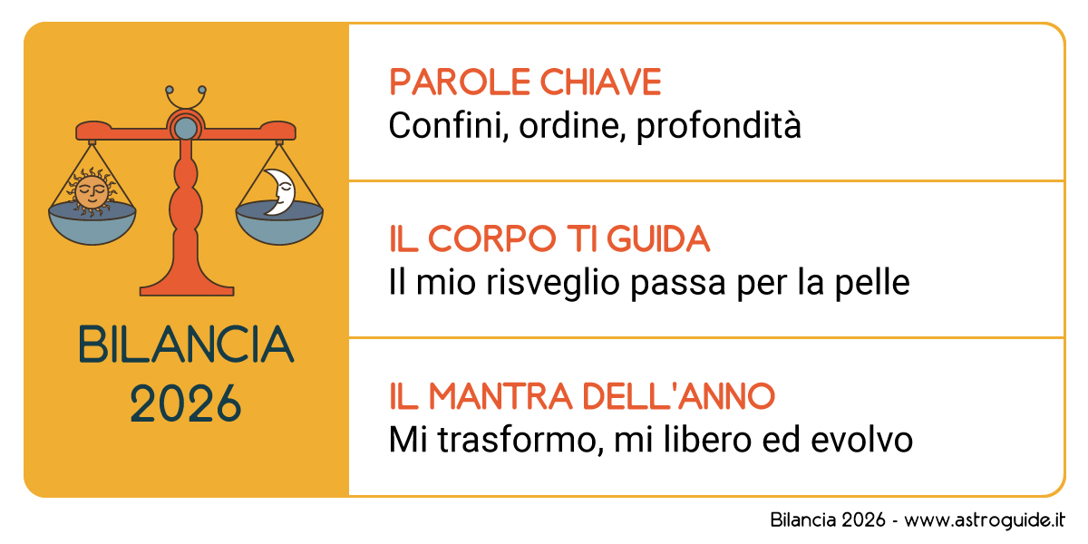 Bilancia Oroscopo 2026_Mantra, parole chiave