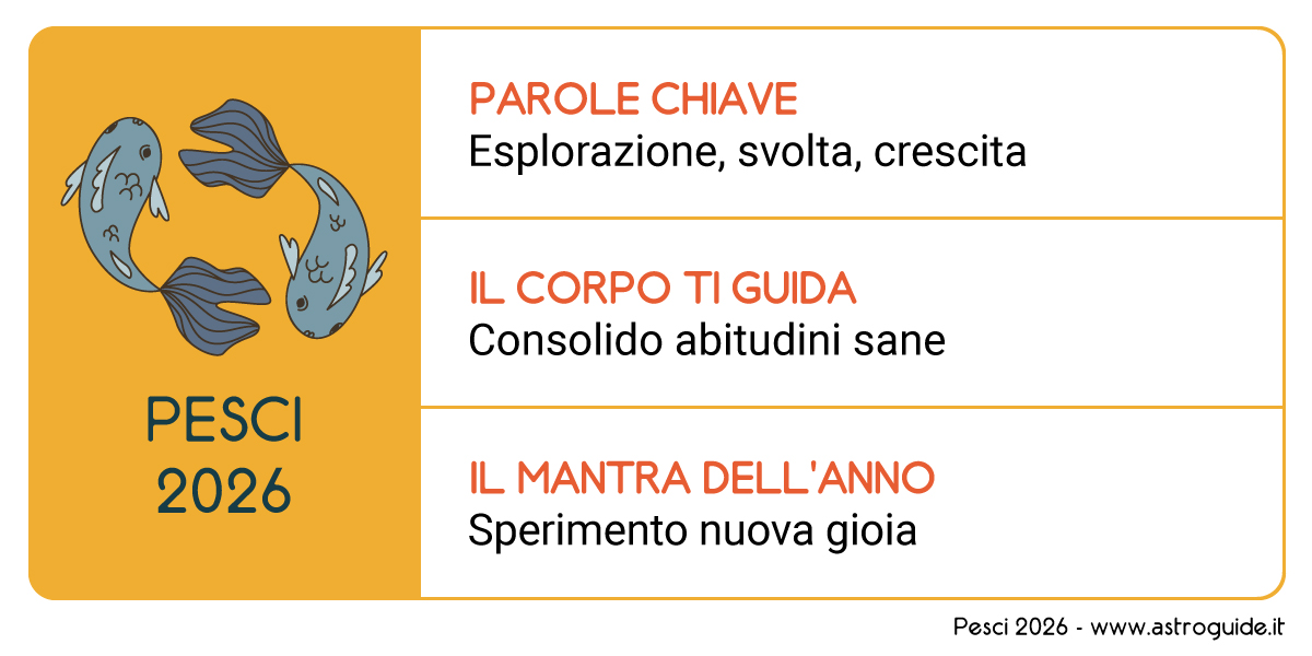 Pesci Oroscopo 2026_Mantra, parole chiave