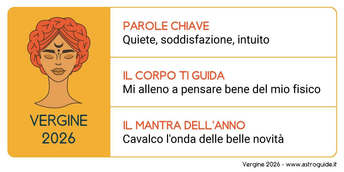 Vergine Oroscopo 2026_Mantra, parole chiave